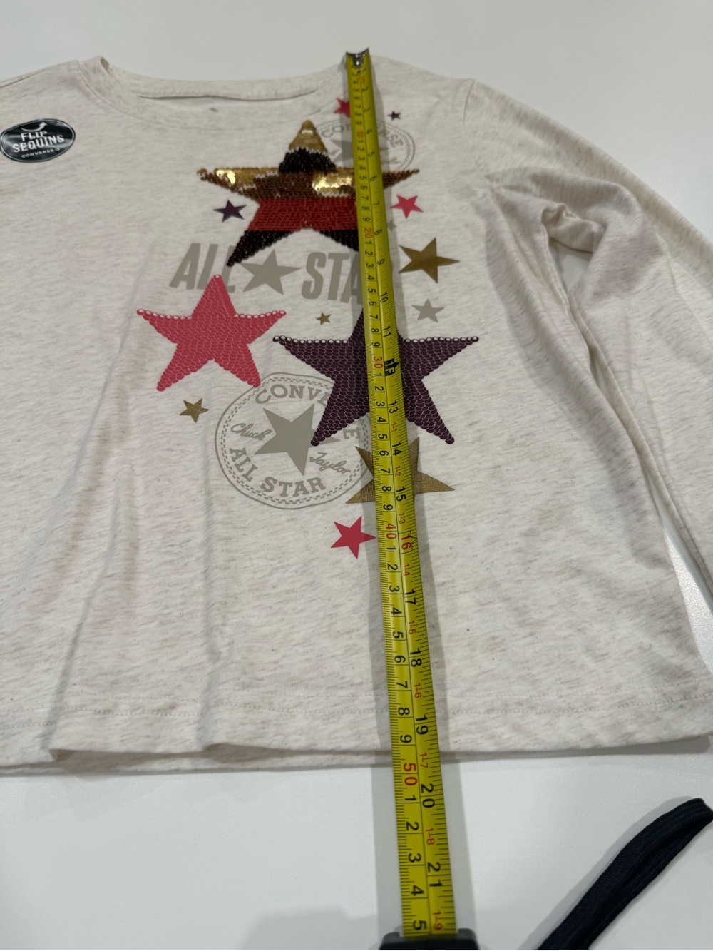 NWT Converse Flip Sequin All Star Girls Long Sleeve Tee - Picture 10 of 10